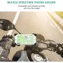 Leagway Motorcycle Phone Holder, Motorcycle Motorbike Phone Mount Holder Handlebar for 3.5-6.5 inch iPhone 8 7 6 6s 7Plus 5 5s, Samsung Galaxy S5 S6 S7 S8 Smartphones, 360 Degree Rotation (Black)