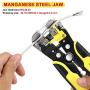 Wire Stripper 24-10 AW/ 34-3 Gauge/ 0.2-6 mm, Dromild Automatic Wire Stripping Tool, 8 Inch Self-adjusting Wire Stripper, 3 in 1 Wire Stripping Pliers for Wire Stripping, Cutting, Crimping