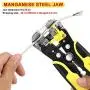 Wire Stripper 24-10 AW/ 34-3 Gauge/ 0.2-6 mm, Dromild Automatic Wire Stripping Tool, 8 Inch Self-adjusting Wire Stripper, 3 in 1 Wire Stripping Pliers for Wire Stripping, Cutting, Crimping