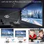 Portable WiFi Projector Android 7.1 Wireless Bluetooth Home Theater Mini Outdoor Projector 3000 Lumen 1080P Smart Projector Airplay Miracast for Smartphone Laptop PS4 Video Game Movie HDMI USB VGA