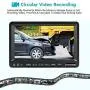 Fookoo Ⅱ HD 1080P Backup Camera System Kit,7 DVR Dual Split Screen Monitor, IP69 Waterproof Rear View Camera for Truck/Semi-Trailer/Box Truck/RV, Sharp CCD Chip,100% Not Wash Up (FHD2-Wired)