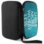 Hxuedan Roman Atwood Smile More Data Cable Storage Bag Portable and independently Designed Storage Box, Suitable for Outdoor Travel to Place Data Cable Electronic Products, etc.