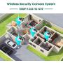 XVIM H.264 2MP Wireless Signal Security Cameras System,Camera Need Plug to Outlet with 2TB HDD 8CH 1080P HD DVR 8pcs 1080P Wireless Outdoor Indoor Waterproof Surveillance Cameras 85FT Night Vision