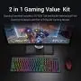 Redragon S107-BA Gaming Keyboard and Mouse Combo Wired Mechanical Feel RGB LED Backlit Keyboard 3200 DPI Gaming Mouse for Windows PC (Keyboard Mouse Combo)
