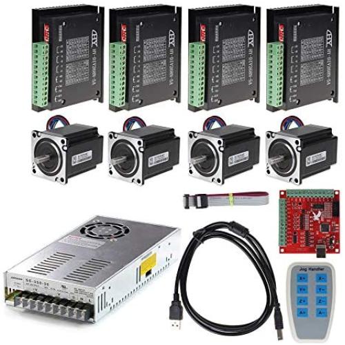 USB Mach3 CNC Router 4 Axis 2Nm Stepper Motor Driver Kit with 360W 36V 10A Power Supply 100KHz 110V 220V (4 Axis)