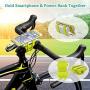 Bike Motorcycle Phone Mount, ANCwear 5-in-1 Portable Phone Holder, Adjustable Silicon Universal Fit Handlebars and Smart Phones Like iPhone Xs Max R X 8 Plus 7 Samsung