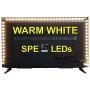 Bias Lighting for HDTV - Medium (78in / 2m) - 3500k Warm White - USB LED Backlight Strip for Flat Screen TV LCD, Desktop Monitors