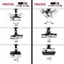 Duronic Projector Mount PB01XB | Bracket Fixing for Ceiling or Wall | 22lbs Capacity | Universal | Heavy Duty | Fittings Included | Rotate 360 °, Swivel 180 °, Tilt 180° for Easy Projection Set-up