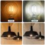 Dimmable LED Edison Light Bulb, G25 (G80) Globe Shape, Clear Glass, 40 Watt Equivalent, 2700K Soft White, Christmas Light, E26 Standard Base, UL Listed, 6-Pack