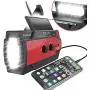 [2021 Newest] Emergency-Hand-Crank-Radio,4000mAh Portable Weather Solar Radios with Motion Sensor Reading Lamp,3 Gear LED Flashlight,SOS Alarm,Cell Phone Charger,AM/FM/NOAA(Red)