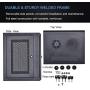 KENUCO Wall Mount Rack Cabinet Enclosure | Fully Assembled | Vented Door | Adjustable mounting Rails | Cold Rolled Steel | RACK-09 | (23.6 x 19.7, 15U)