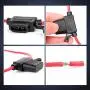 Nilight - 50029R 120 Pcs Standard Blade Fuse 5A/7.5A/10A/15A/20A/25A/30A AMP Assorted Set with 10 Pack 14AWG ATC/ATO Inline Fuse Holder, 2 Years Warranty