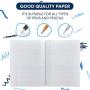 Emraw Black & White Marble Style Cover Composition Book with 100 Sheets of Wide Ruled White Paper (2 Pack)
