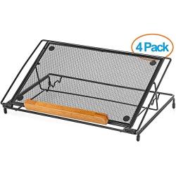 Halter Mesh Ventilated Adjustable Laptop Stand, 9'' X 14'', Black, 4 Pack