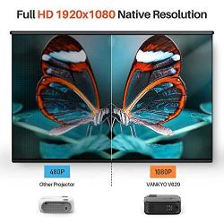 VANKYO Performance V620 Native 1080P Projector, with 200'' Display 50,000 Hours LED, Compatible with TV Stick, HDMI, X-Box, Laptop, iPhone Android for Home/Outdoor Entertainment
