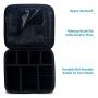 Relavel Travel Makeup Train Case Makeup Cosmetic Case Organizer Portable Artist Storage Bag with Adjustable Dividers for Cosmetics Makeup Brushes Toiletry Jewelry Digital Accessories Black