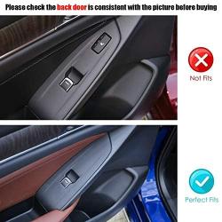 BOYUER 4PCS Window Switch Decoration Decal Frame Cover Panel Trim Door Handle Armrest Trim For Honda Accord 2018 2019 2020(RED)