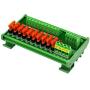 Electronics-Salon DIN Rail Mount 10 Position Power Distribution Fuse Module Board, for AC/DC 5~32V