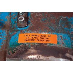 Brady Authentic (M21-375-595-OR) All-Weather Vinyl Label for Indoor/Outdoor Identification, Laboratory and Equipment Labeling, Black on Orange material - Designed for BMP21-PLUS and BMP21-LAB Label Printers, .375'' Width, 21 Length