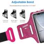 JETech Cell Phone Armband Case for iPhone SE(2020)/11/11 Pro/XR/XS/X/8 Plus/7 Plus/8/7/6s/6, Galaxy S10/S9/S9+, Adjustable Band, w/Key Holder and Card Slot, for Running, Walking, Hiking, Plum