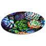 Cholaty Mouse Pad - Thick Natural Rubber Keyboard Mouse Mat Rectangle Non-Slip Rubber Base Mouse Pad Wrapping Edge Colorful Succulent Plants Gaming Mouse Pad