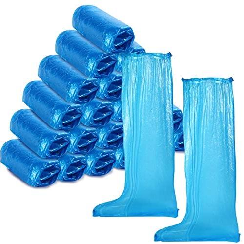 Disposable Boots Covers Plastic Long Shoes Covers Waterproof Over The Knee Shoes Boots Covers Anti-Slip Rain Overshoe for Men Women Rainy Day Outdoor (20 Pieces/ 10 Pairs) Disposable Boots Covers Plastic Long Shoes Covers Waterproof Over The Knee Shoes Boots Covers Anti-Slip Rain Overshoe for Men Women Rainy Day Outdoor (20 Pieces/ 10 Pairs)