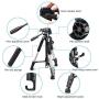 UBeesize 60-inch Camera Tripod, 5kg/11lb Load TR60 Load Portable Lightweight Aluminum Travel Tripod with Carry Bag & Bluetooth Remote, for DSLR Cameras Compatible with iPhone & Android Phone (Silver)