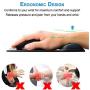 BOSOBO Ergonomic Mouse Pad with Gel Wrist Rest Support, Art Design Floral Wrist Rest Pain Relief Mousepad Custom Flowers Mouse Mat for Office Home Computer Laptop Women and Men, Non-Slip PU Base