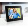 Aluratek 8 Inch Touchscreen Wifi Digital Photo Frame 16GB Memory with Built-In Clock, Calendar, Alarm, Weather, Black (AWDMPF208F)