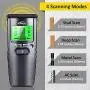 Stud Finder Wall Scanner - 4 in 1 Electric Wood Detector, Sensor Wall Scanner with LCD Display, Beam Finder Center Finding & Sound Warning for Wood AC Wire Metal Studs Detection (Black)