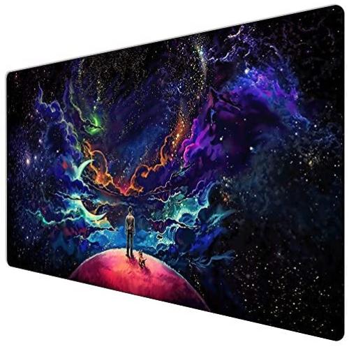 Extended Gaming Mouse Pad Custom Design Computer Gaming Mouse Mat with Smooth Surface XXL Large Size Desk Pad with Non-Slip Rubber Base Ideal for Keyboard, PC and Laptop (90X40 Little dogY11)