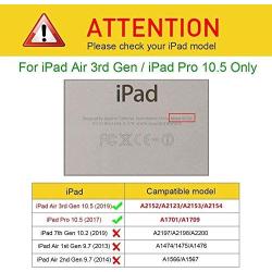 iPad Air (3rd Gen) 10.5'' 2019 / iPad Pro 10.5'' 2017 Case,360 Degree Rotating Stand Smart Case Protective Cover with Auto Wake Up/Sleep Feature Cover for ( A2152/A2123/A2153/A2154 / A1701/A1709)
