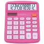 Desktop Calculator 12 Digit with Large LCD Display and Sensitive Button, Solar and Battery Dual Power, Standard Function for Office, Home, School, CD-2786 (Pink)
