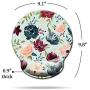 Ergonomic Mouse Pad with Wrist Support,Dooke Cute Wrist Pad with Non-Slip Rubber Base for Computer, Laptop, Home Office Gaming, Working, Easy Typing & Pain Relief Art Flowers