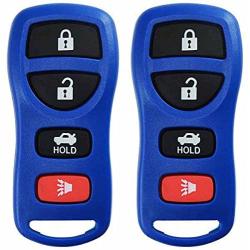 KeylessOption Keyless Entry Remote Control Car Key Fob Replacement for KBRASTU15-Blue (Pack of 2)