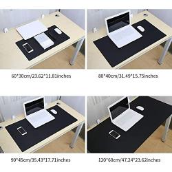 KINGFOM Desk Pad Office Desktop Protector 23.6'' x 11.8'', PU Leather Desk Mat Blotters Organizer with Comfortable Writing Surface (Dark Brown)