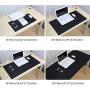KINGFOM Desk Pad Office Desktop Protector 23.6'' x 11.8'', PU Leather Desk Mat Blotters Organizer with Comfortable Writing Surface (Dark Brown)