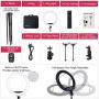 18 inch LED Ring Light with Tripod Stand Dimmable Makeup Selfie Ring Light for Studio Portrait YouTube Vlog Video Shooting with Carrying Bag and Remote Controller