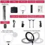 18 inch LED Ring Light with Tripod Stand Dimmable Makeup Selfie Ring Light for Studio Portrait YouTube Vlog Video Shooting with Carrying Bag and Remote Controller