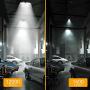 LED Garage Lights 2 Pack, 75W,12000 lumens LED Garage Ceiling Light, CRI 80, 6000K Daylight with 4 Adjustable Panels, E26/E27, shop light for Garage, Barn, Workshop,Warehouse