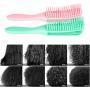 Emoly 2 Pack Detangling Brush for Natural Hair-Detangler for America 3a to 4c Kinky Wavy, Curly, Coily Hair, Detangle Easily with Wet/Dry (Green& Pink)