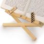 Directors BookChair Wood Adjustable Foldable Ergonomic Recipe Book Phone Holder eReader Kindle iPad Tablet Stand Rest Cooking Reading Kitchen Desk Gift Idea - Black
