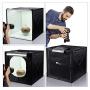 Amzdeal Light Box for Photography 20in Brightness Adjustable Shooting Tent with LED Light 4 Backdrops (White Black Orange Grey)