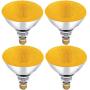 Dysmio Lighting 100 Watt BR38 Incandescent Flood Light Bulb Yellow Bug Light, 4 Pack