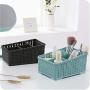Makeup Organizer, Cosmetic Storage Box Holder for Bathroom Vanity, Cabinet, Counters,Kitchen Utensils, Jewelries and Gad,Office Supplies,Versatile Sorting Box with 4 Compartments Blue