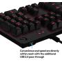 Logitech G413 Backlit Mechanical Gaming Keyboard with USB Passthrough – Carbon