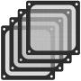 140mm Fan Dust Filter Mesh Magnetic Frame PVC Computer PC Case Fan Dust Proof Filter Cover Grills Black 4-Pack
