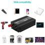 CAM2 1000W Pure Sine Wave Power Inverterr, Peak Power 2000W, DC 12V to 110V AC with 1AC Outlet and 2 LED Display