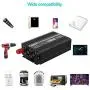 CAM2 1000W Pure Sine Wave Power Inverterr, Peak Power 2000W, DC 12V to 110V AC with 1AC Outlet and 2 LED Display