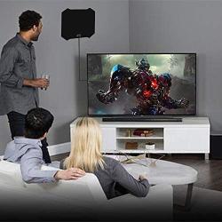 TV Antenna, Updated Amplified HD Digital Indoor TV Antenna Long 230+ Miles Range Signal Booster Support 4K 1080p Fire tv Stick and All Old TV - 17ft Coax Cable HDTV Amplifier Antenna for Channels